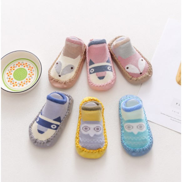 Sepatu Bayi Anti Slip / Prewalker Kaos Kaki Anak Korea Pattern Moccasins