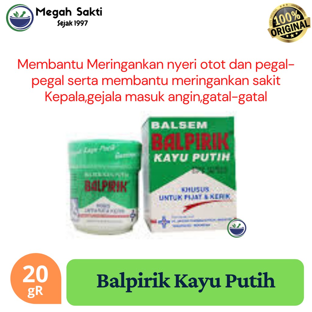 Balsem Balpirik Kayu Putih / Balsem Kayu Putih Balpirik 20 gR