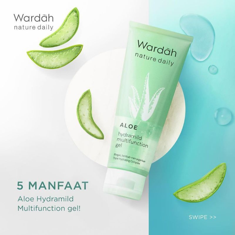 Wardah Nature Daily Aloe Hydramild Multifunction Gel 100ml