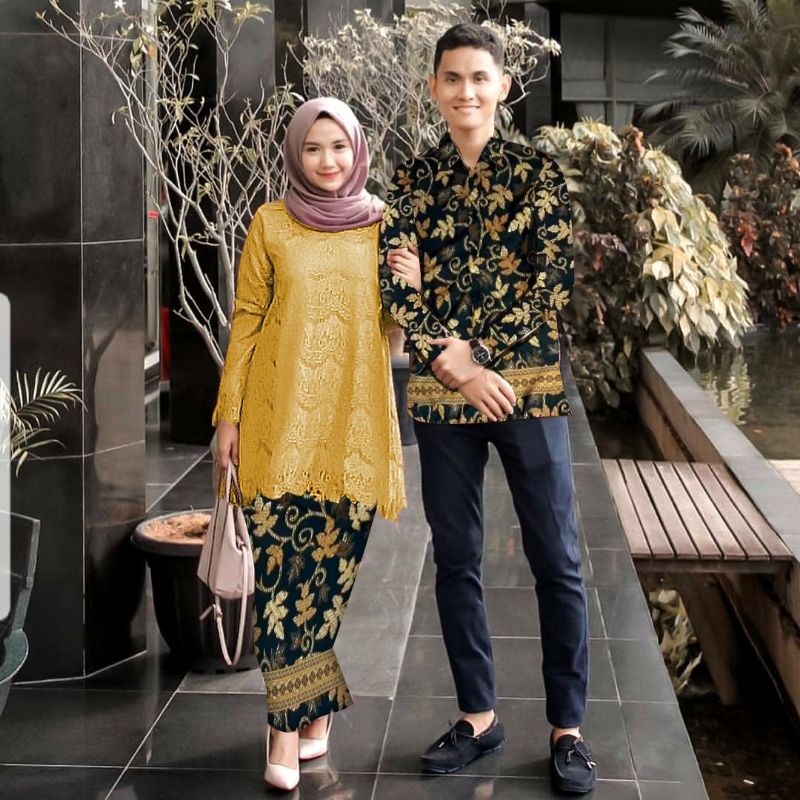MS - Baju Couple Kondangan Lamaran Remaja Kekinian Modern Kapel Pesta Elegan Mewah Pasangan Muslim W