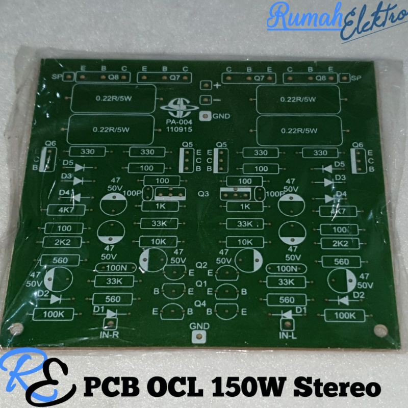 PCB OCL 150W Stereo