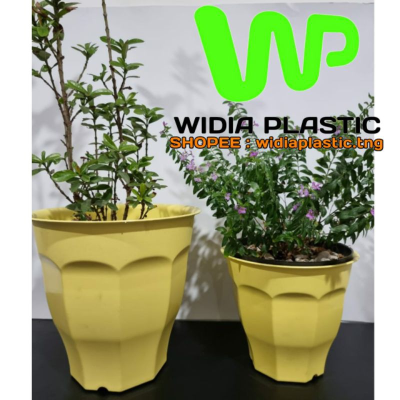 POT BUNGA POT TANAMAN 20 CM KUNING