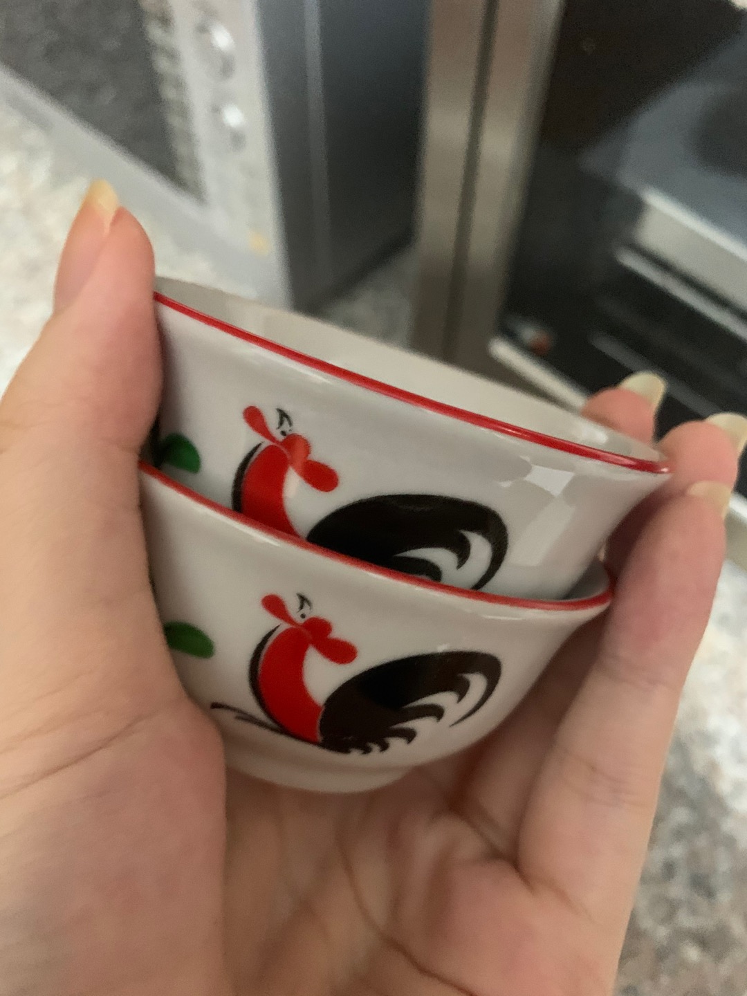 Satu Lusin Mangkok Ayam Mini Kopin / Mangkok Sambal Keramik