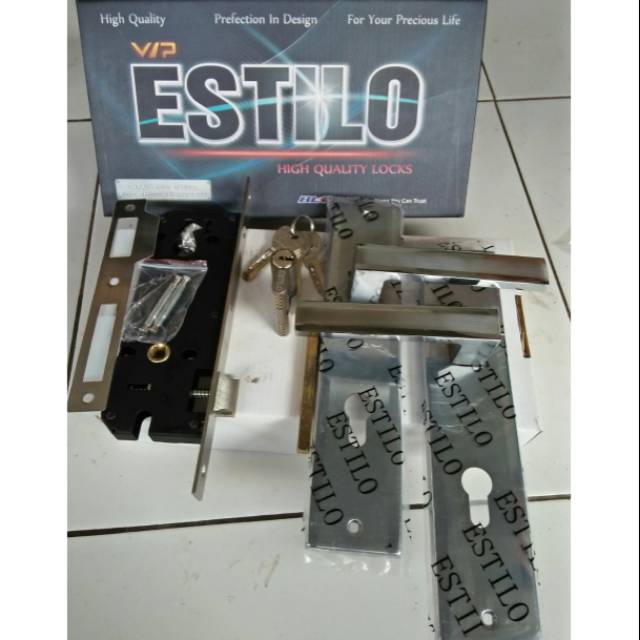 1 Set Kunci  Pintu  Besar Estilo Diny Np Handle Pintu  