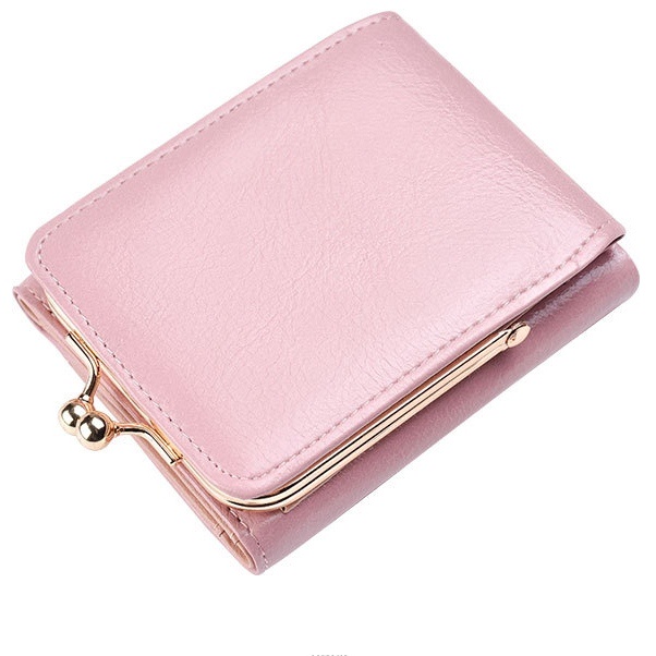 DOMPET WANITA LIPAT 3 PREMIUM MINI KULIT KECIL KARTU UANG KOIN SIMPLE PINK AEGUSA WA581P3 IMPORT PENDEK REMAJA KEKINIAN CEWEK MURAH BATAM BRANDED