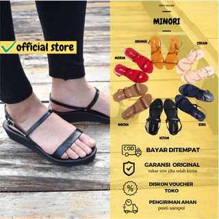 OKADA ORIGINAL SANDAL SLIP-ON SANDAL CEWEK TALI HAK WANITA/CEWEK (MINORI) ORIGINAL OKADA TERBARU 2023