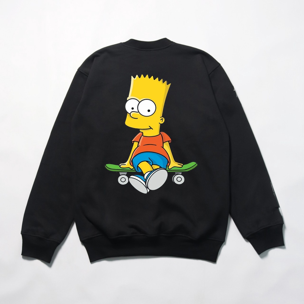 Crewneck hitam animasi the simpsons limited - Sweater the simpsons  animasi