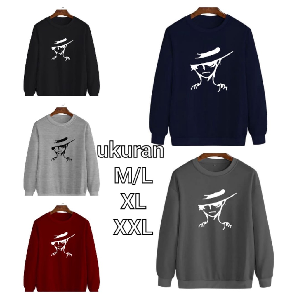 BISA COD /Baju Sweater lUKPI / sweater luffy terbaru /atasan pria /  baju trend kekinian  -mukzhop