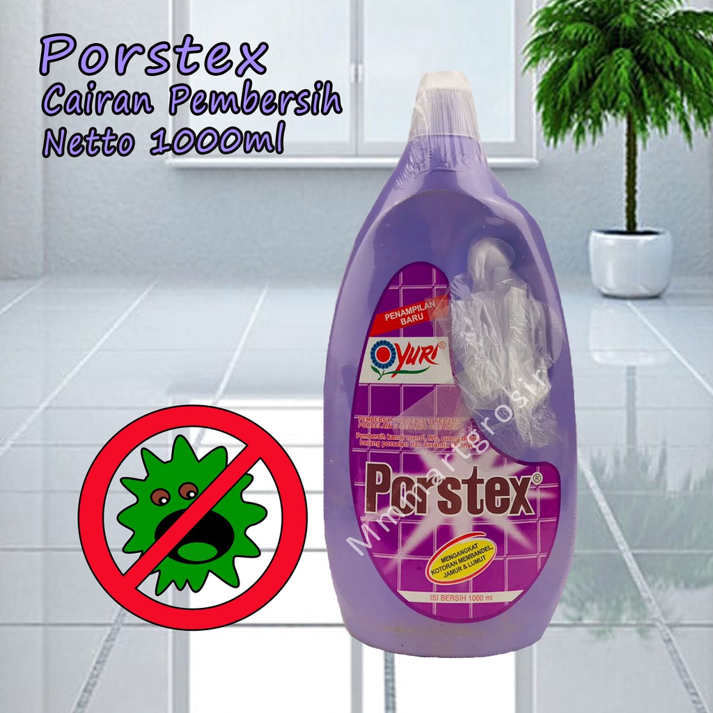 Yuri porstex / Cairan Pembersih / Pembersih Porselen &amp; Keramik / Ungu 1000ml