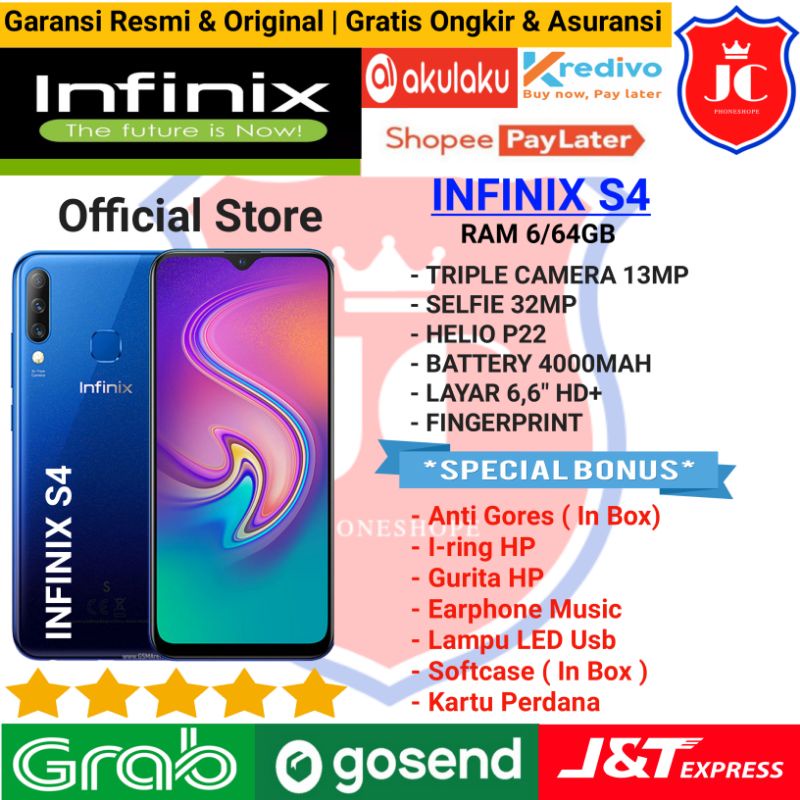 INFINIX S4 RAM 6GB/64GB SELFIE 32MP RESMI - BONUS