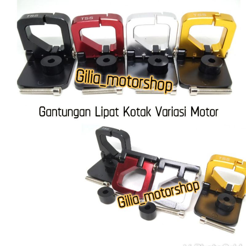 Gantungan Hook Lipat Kotak Motor Variasi CNC Universal Motor Matic