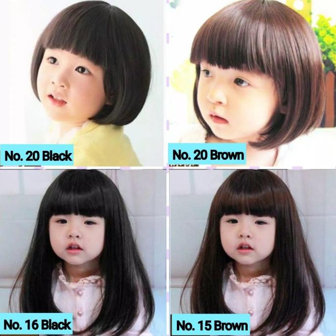 Wig Rambut Palsu Anak Perempuan / Rambut Palsu Anak Pendek Lurus