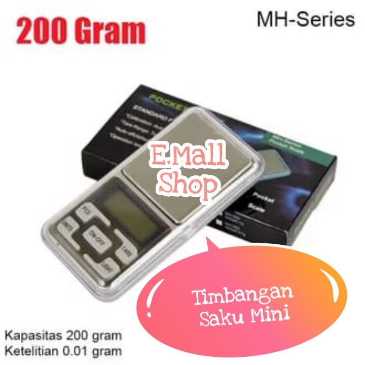 Timbangan Saku Mini / Timbangan Emas / Timbangan Digital 200gr ~ MH-200