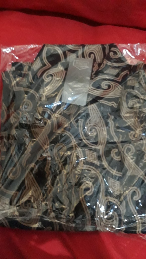 Tunik Batik Liris Merah M - Jumbo