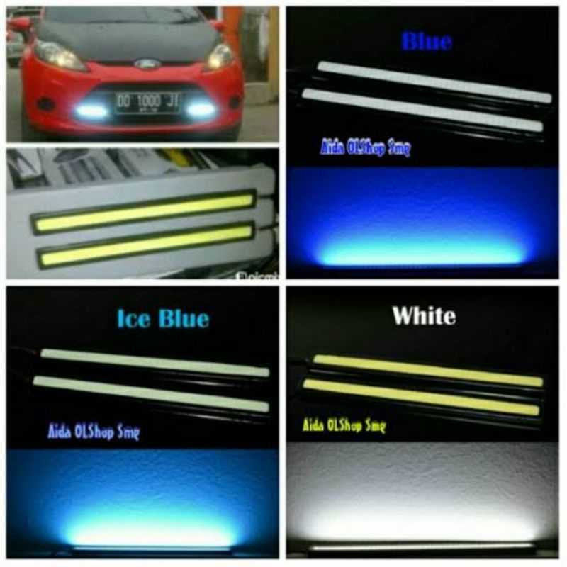 LED DRL 17 CM (putih,biru,ice blue) ISI  2 PCS