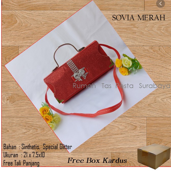 Tas Elegant,Tas Lucu,Tas Murah,SOVIA MERAH