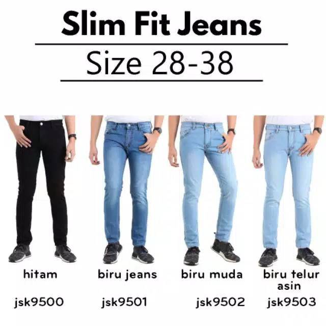 Celana Panjang Pria Jeans Denim Slim fit JSK