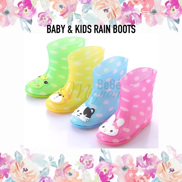 READY STOCK BABY & KIDS RAIN BOOTS SHOES - Sepatu Boot Hujan Anti Air Bayi Anak