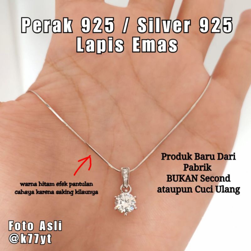 BIG SALE KALUNG PERAK 925 ASLI LAPIS EMAS PUTIH ANTI KARAT Kalung Wanita Perak Asli 925 Kalung Perak