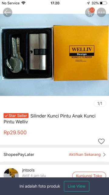 Silinder Kunci Pintu Anak Kunci Pintu Welliv