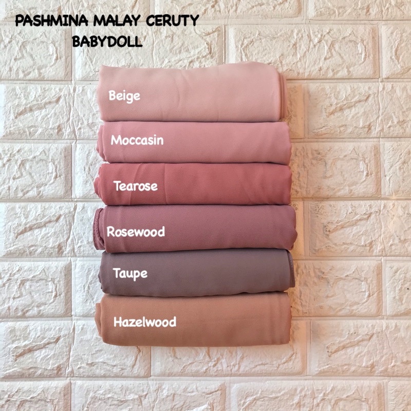 50WARNA PASMINA CERUTY BABYDOLL JAHIT TEPI PREMIUM WANITA / HIJAB JILBAB PASHMINA BABY DOLL POLOS HEAVY CHIFFON KERUDUNG