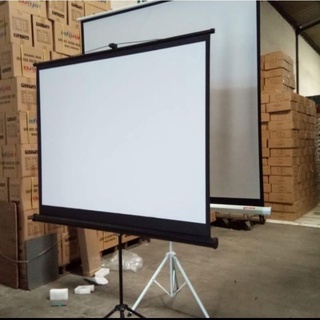 Screen tripod projector 70 inch | layar proyektor standing 70 inch
