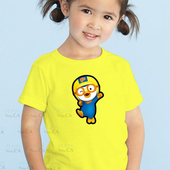 Baju Kaos Anak Perempuan &amp; Laki - laki Unisex Pororo