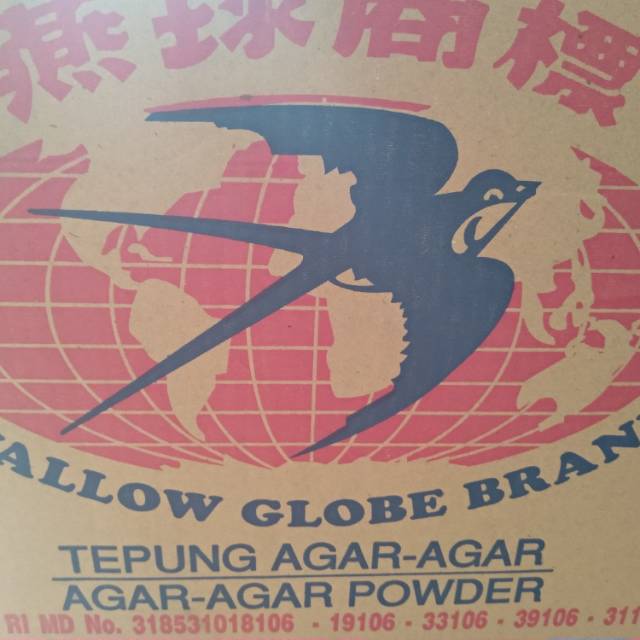 

Agar agar swallow merah per dus