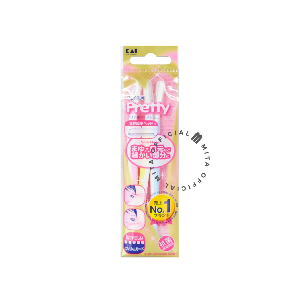 [MADE IN JAPAN] MITA KAI PRETTY SLIM Eyebrow Razor/ Cukuran Bulu Alis PSL3P6