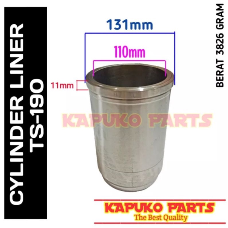 TS 190 CYLINDER LINER UNTUK MESIN DIESEL YANMAR