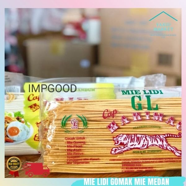 

Mie Lidi 500 gram Cap Harimau Putih / Kuning / Mi Gomak - 500GR