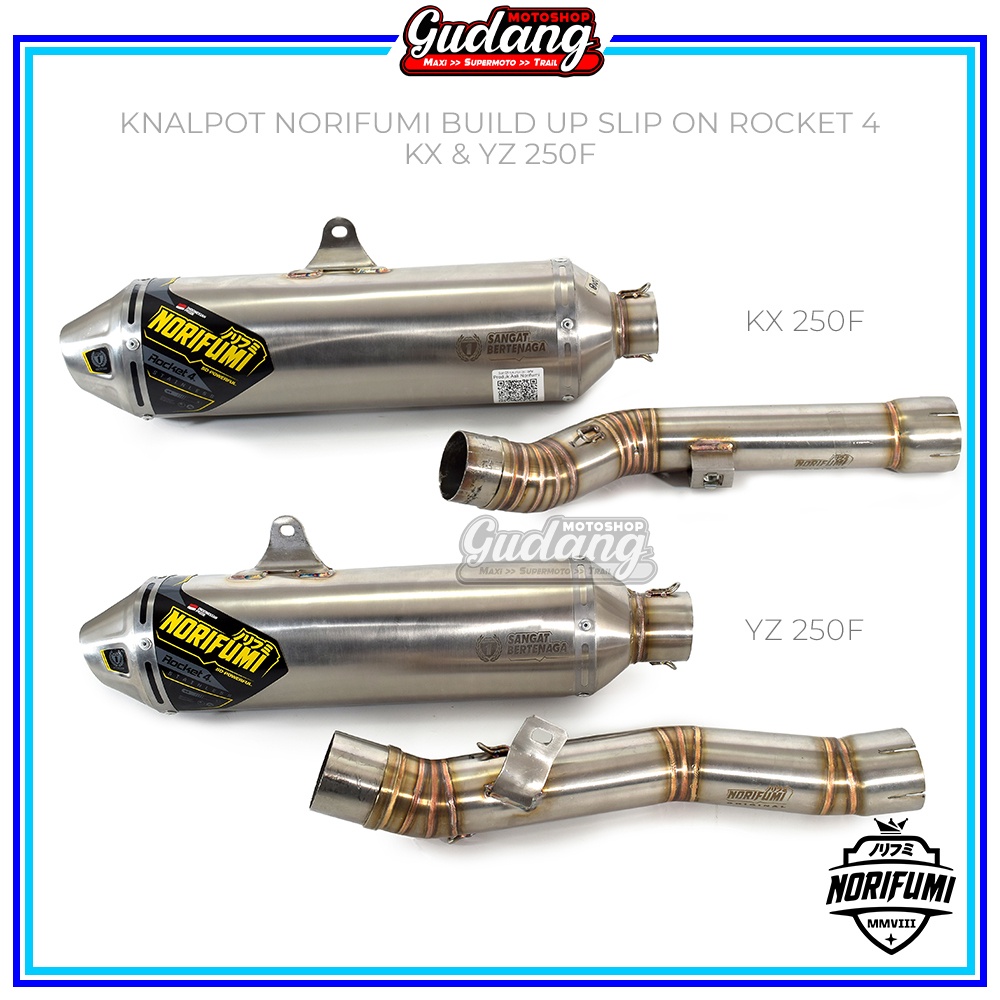 Knalpot Norifumi Bulid Up Slip On Rocket 4 KTM 250 SX-F KX 250F YZ 250F Original Norifumi