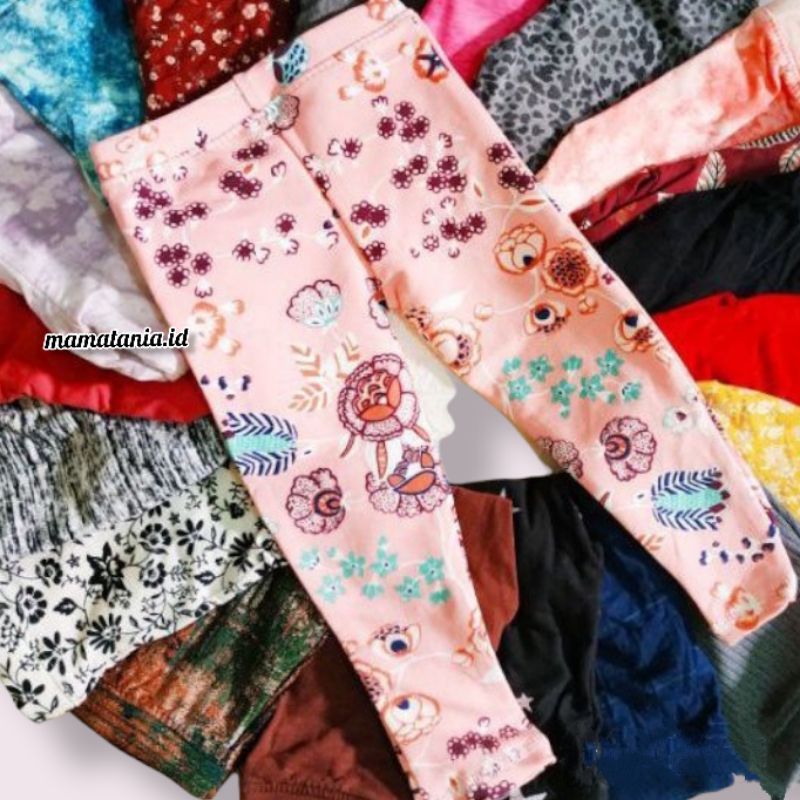 Grosir Lejing Legging Anak Bayi Newborn Perempuan Celana Panjang Cewek Polos dan Motif