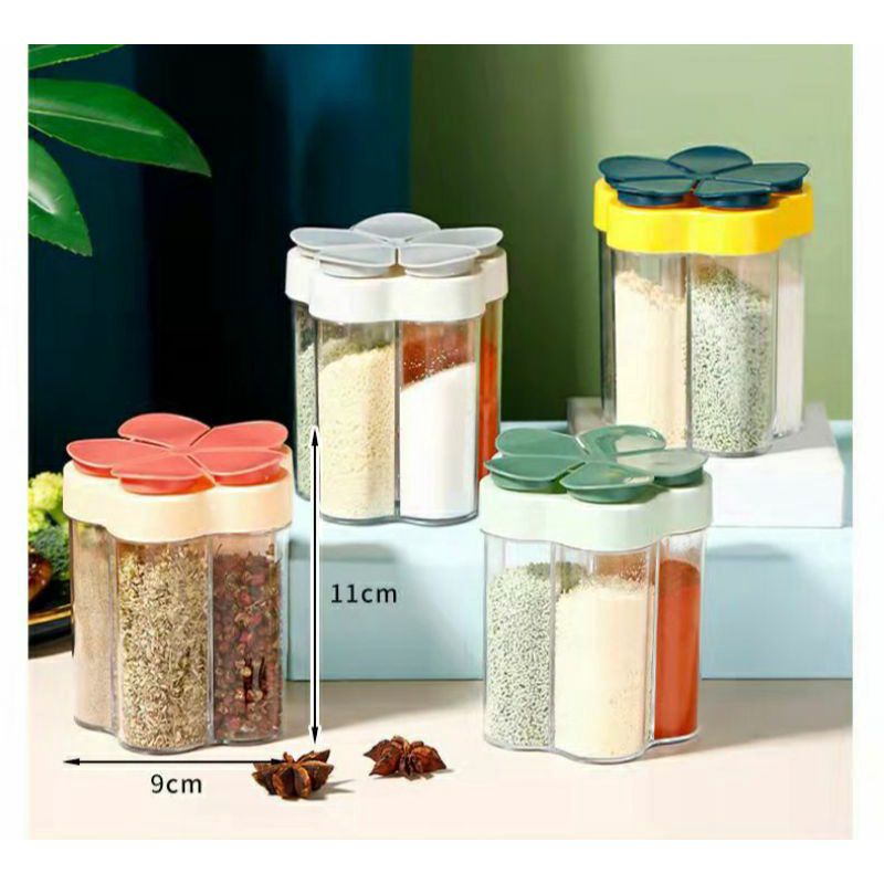 TEMPAT BUMBU 5 LUBANG WADAH BUMBU 5 SEKAT SEASONING JAR