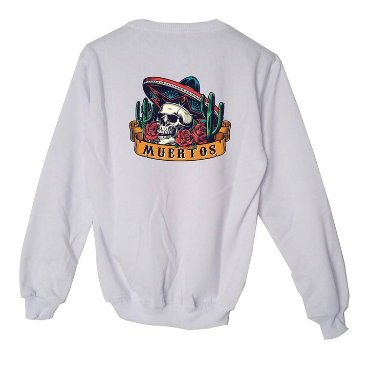 Crewneck Pria Muertos Sweater Fleece Size M - XXL