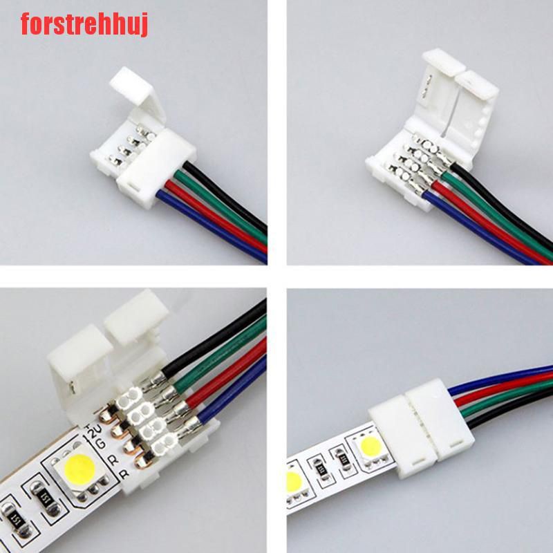 Kabel Jepit 2 Sisi LED Strip RGB 3528/5050 ke kepala rgb 4 Pin Sambungan Led Strip SAMBUNG ACC