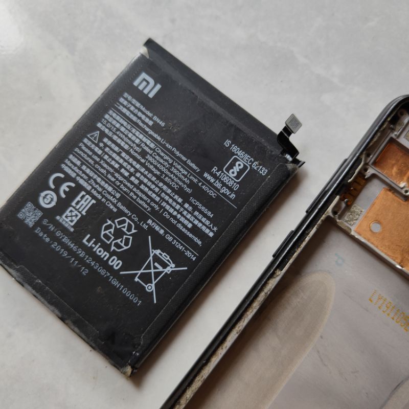 batre baterai battery xiaomi redmi note 8 original ori copotan model bn46 - redmi 7
