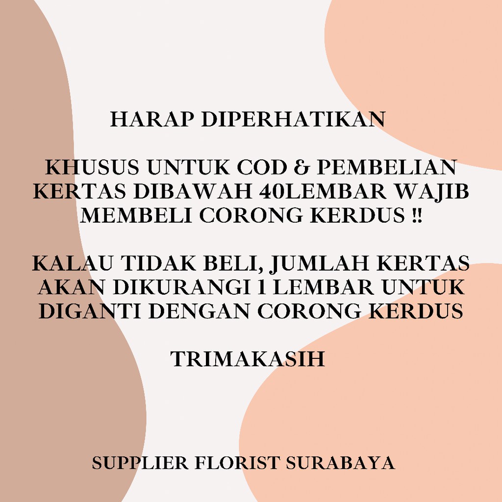 [ECER PER LEMBAR, BACA DEKSRIPSI] KERTAS COKLAT KERTAS PEMBUNGKUS BUNGA TIDAK TAHAN AIR