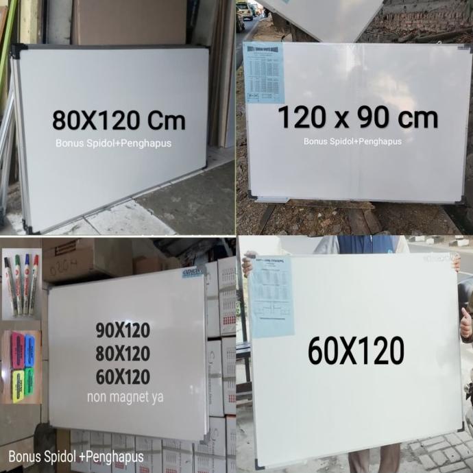 

[COD] Papan tulis magnet 90 x 120 Whiteboard 90x120 KOMPLIT Kode 688