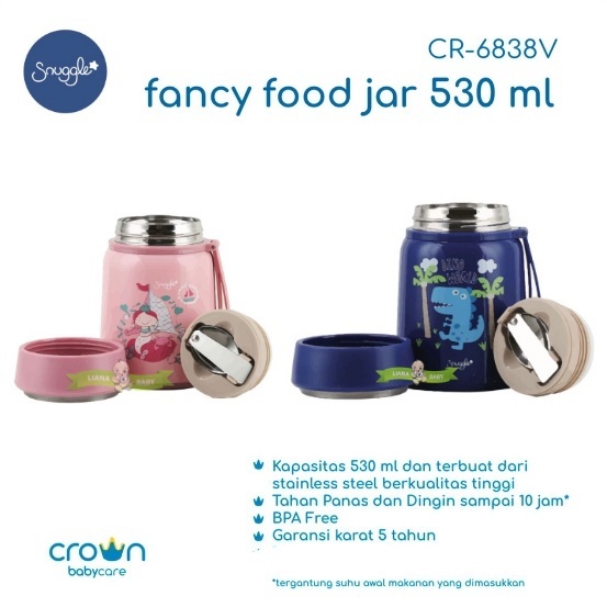 MAK321 CROWN TERMOS MAKAN SNUGGLE FANCY VACUUM JAR 530ML CR6838V