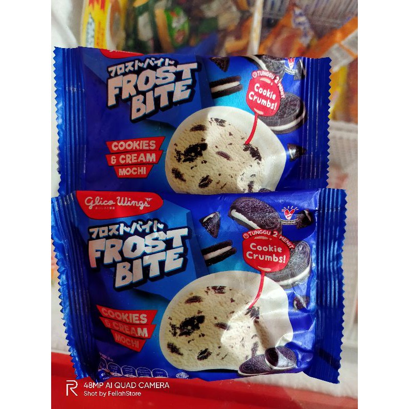 Glico Wings Frost Bite Mochi Cookies &amp; Cream 46 Ml