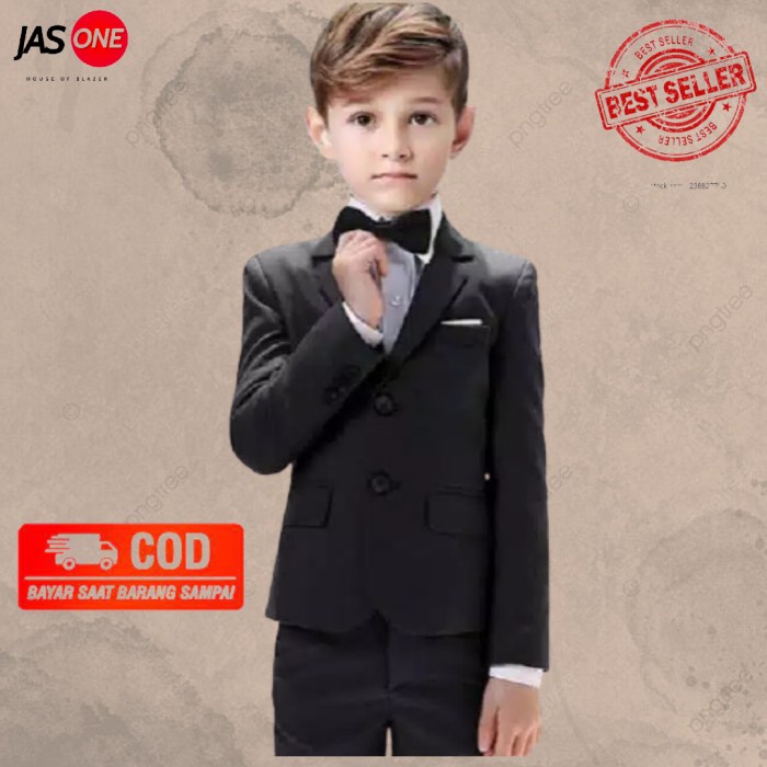 TX JAS ANAK PRIA JAS ANAK LAKI LAKI JAS ANAK MURAH JAS ANAK 2-13 TAHUN - HITAM LIST, 2-3TH NEW 094