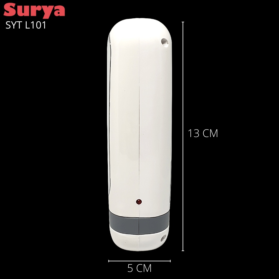 LAMPU SENTER EMERGENCY LED SURYA SYT L101 / SENTER DARURAT SURYA SYT L101 / CAHAYA PUTIH / RECHARGEABLE