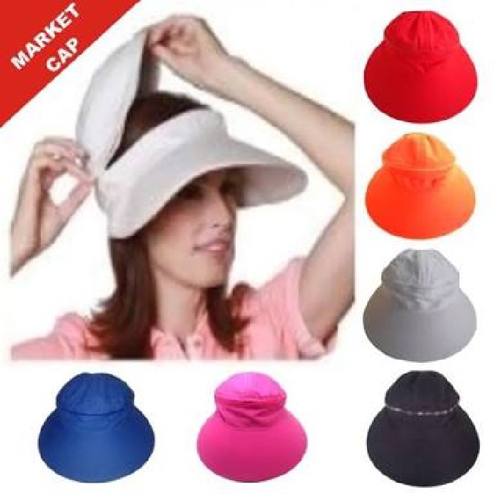 Topi caddy golf pake risleting bisa buka tutup topi senam lapangan