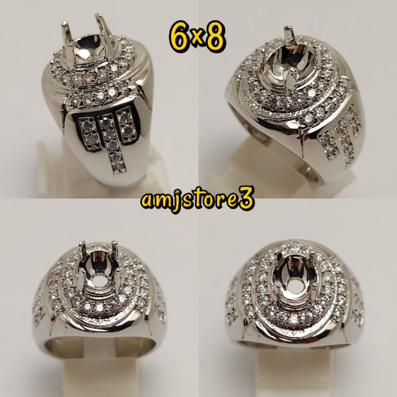 ring cincin emban alpaka super full zircon microsetting