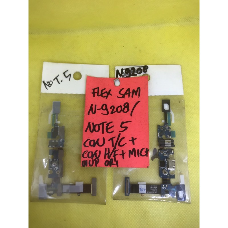 FLEXIBLE FLEXIBEL KONEKTOR CHARGER + KONEKTOR HANDSFREE + UI UP + MIC SAMSUNG N9208 / NOTE 5 - FLEX 