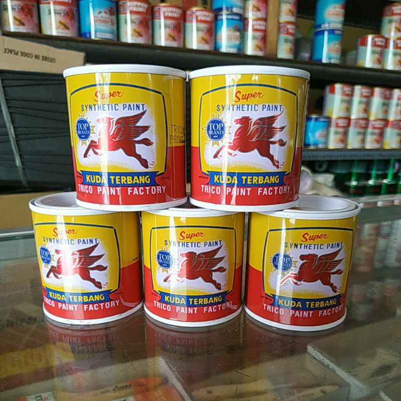 Cat Besi Kayu Kuda Terbang 0.1 Liter | Cat Kecil Murah | Cat Motor Mobil