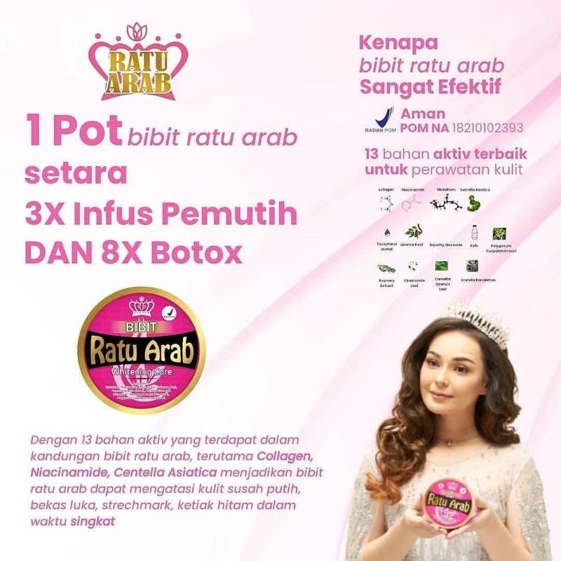 BIBIT RATU ARAB BPOM LOTION PEMUTIH ORIGINAL BIBIT LOTION RATU ARAB