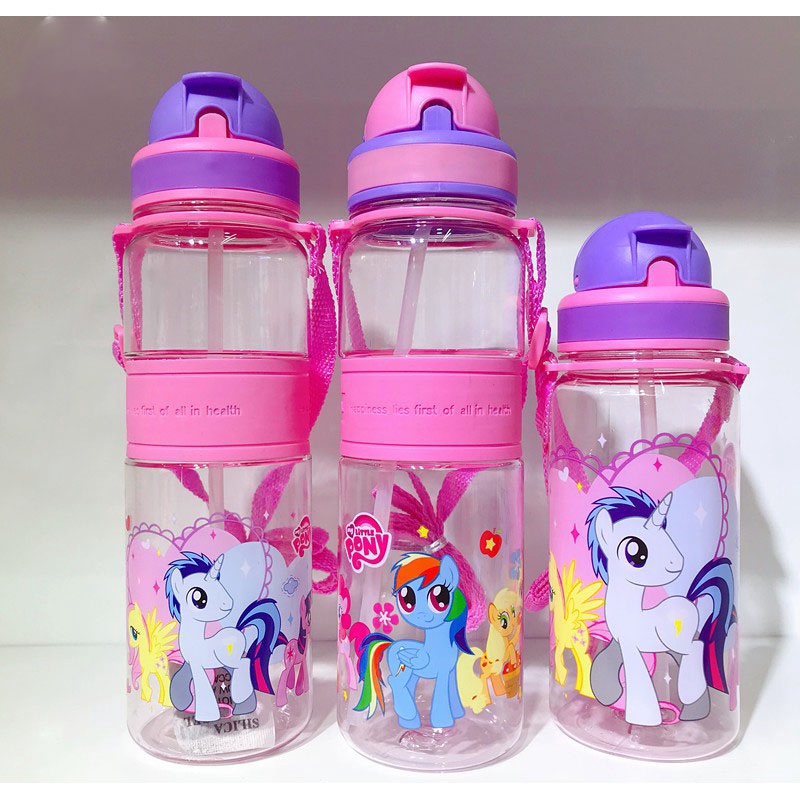 Disney Botol Minum Motif Kartun Princess Elsa Frozen Dengan Sedotan Untuk Anak Laki-Laki / Perempuan