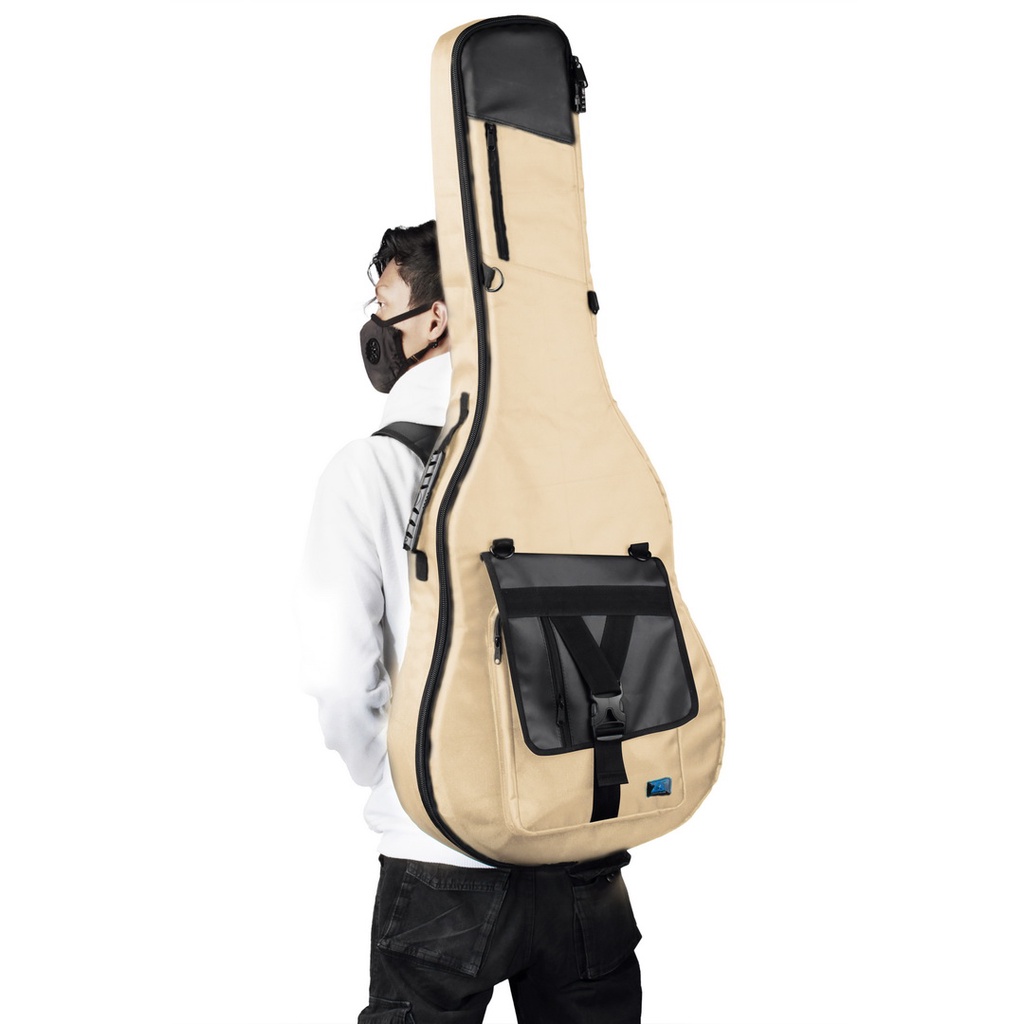 Zorc - Max | Tas Gitar Akustik Yamaha Apx 500ii 600 | Gigbag Acoustic Bass Cream